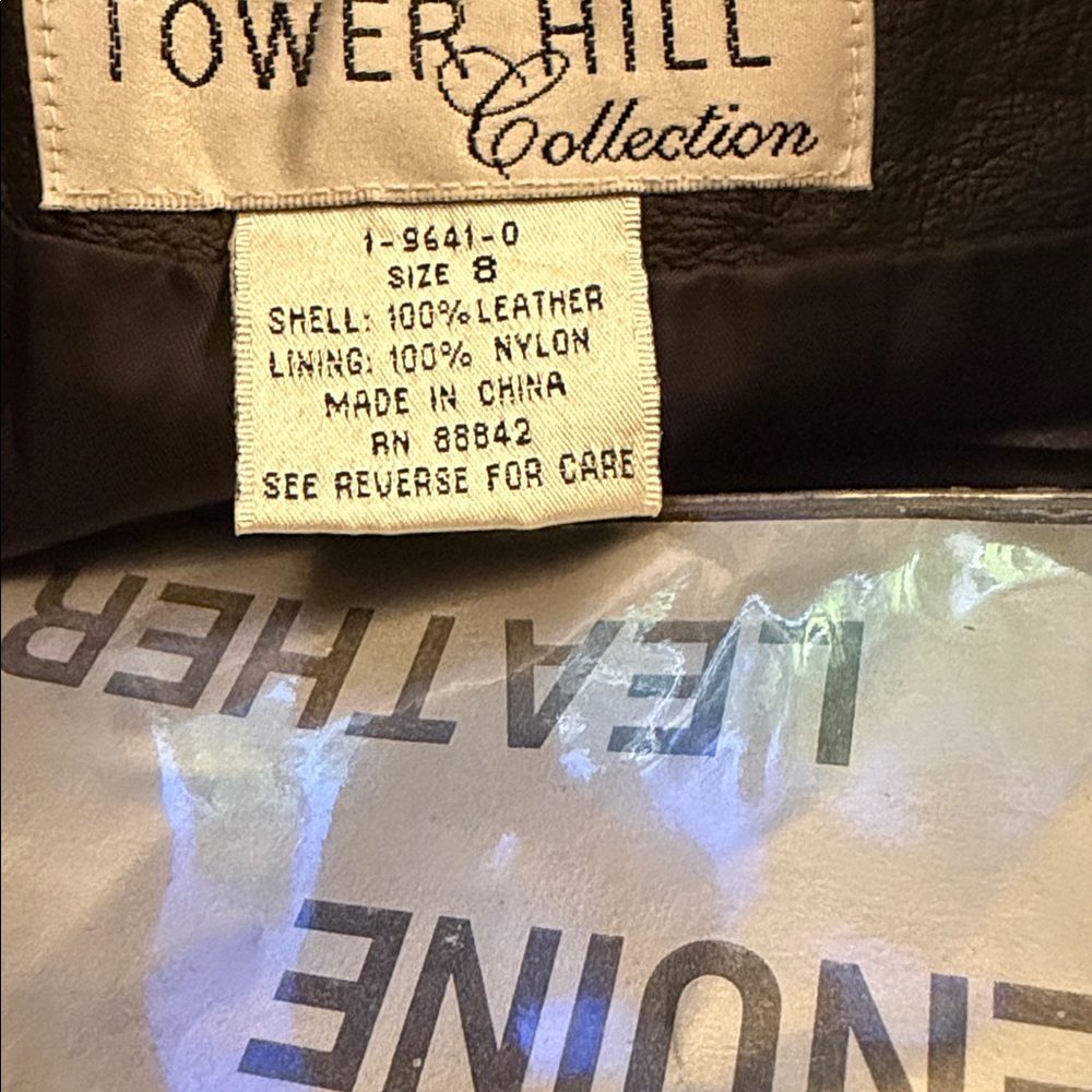 Tower Hill Collection Vintage Leather Skirt Lined NWT Size 8 Tall - Picture 6 of 6